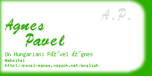 agnes pavel business card